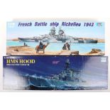 Two Trumpeter 1:350 scale Battleship model kits