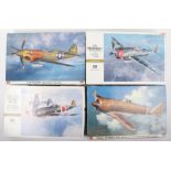 Four Hasegawa Hobby Kits 1:32 scale Fighter Aircraft model kits