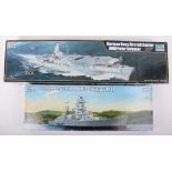 Two Trumpeter 1:350 scale German Warship model kits