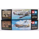 Two Tamiya 1:32 scale Supermarine Spitfire model kits