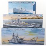 Three Trumpeter 1:350 scale Warship model kits, Italian Navy