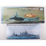 Two Trumpeter 1:350 scale American Warship model kits