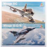 Two Ataleri 1:32 scale Mirage Fighter Jets model kits