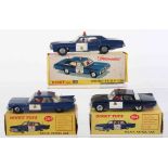Three Dinky Royal Canadian Mounted Police (RCMP) Patrol cars