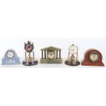 Five mantle clocks