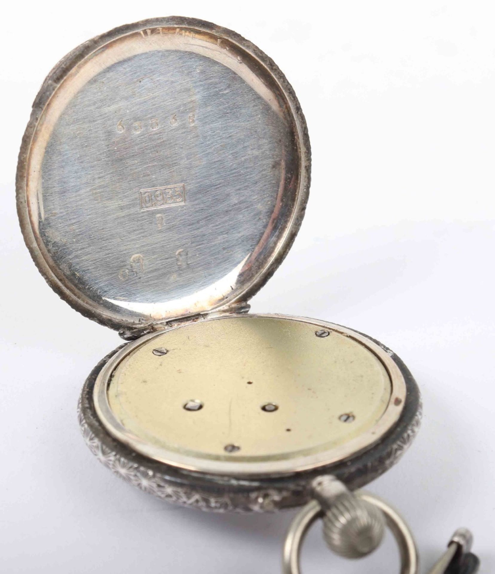 A silver (935) Hebdomas ladies pocket watch - Bild 7 aus 8