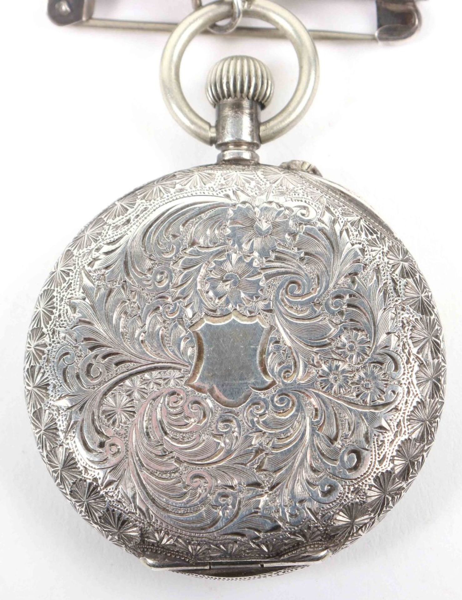 A silver (935) Hebdomas ladies pocket watch - Bild 5 aus 8