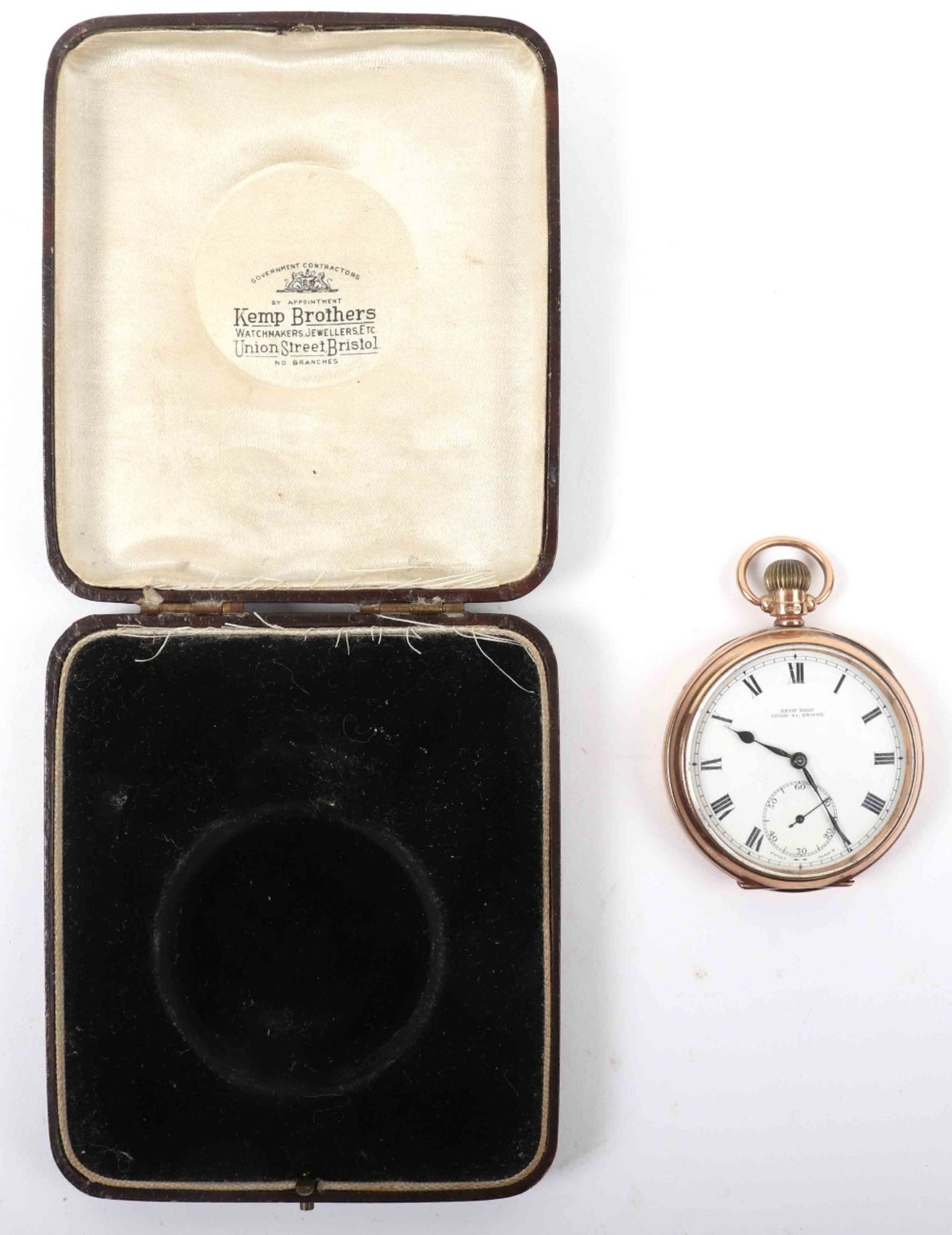 A 9ct gold pocket watch, by Kemp Bros, Bristol - Bild 3 aus 8