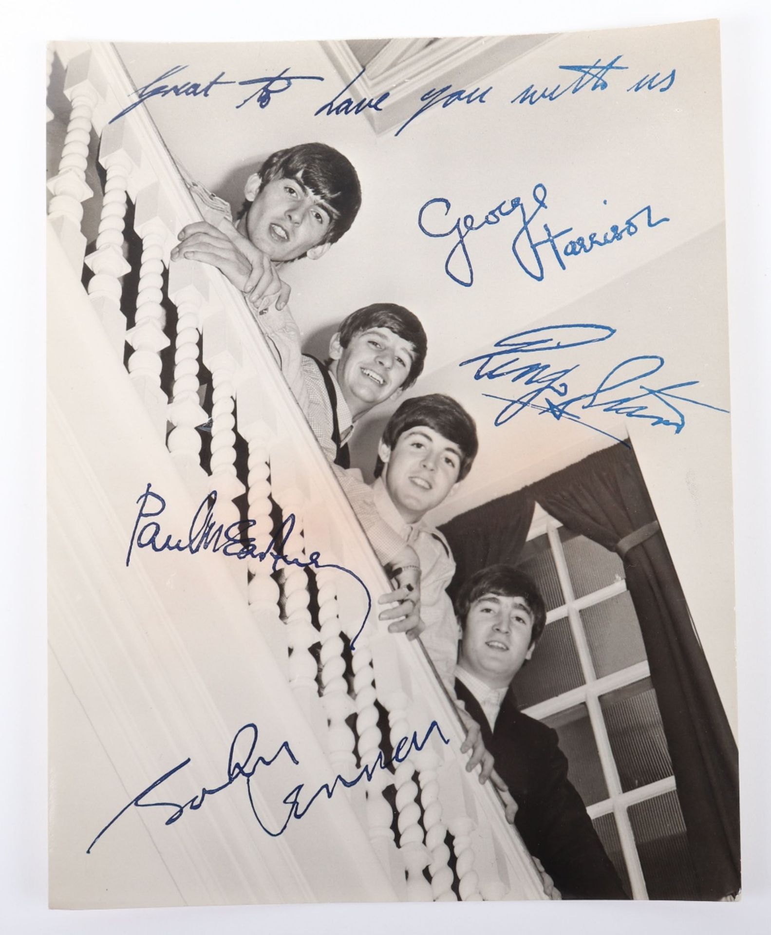 The Beatles Radio Times black and white photograph