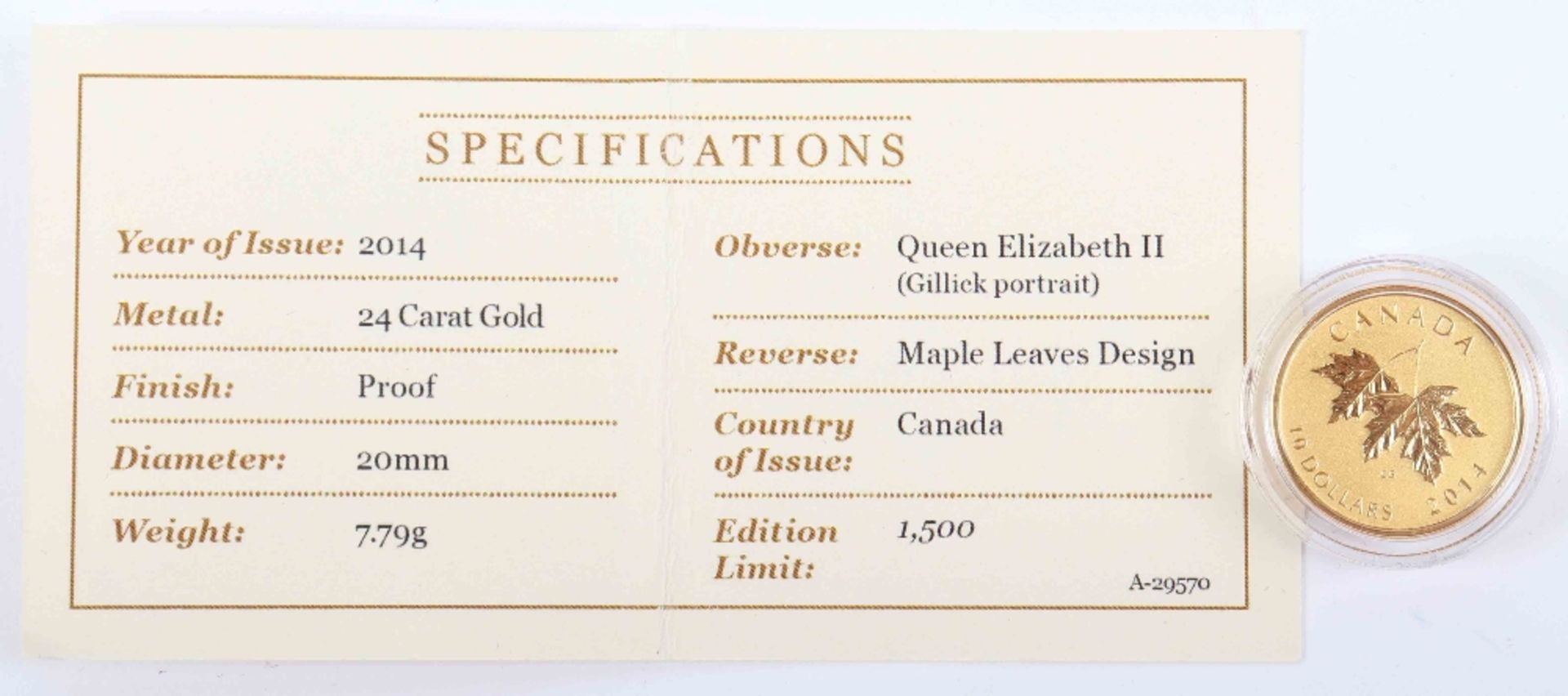 2018 Canada QEII Coronation 1/4oz proof (.999) gold coin, 7.8g - Bild 3 aus 3