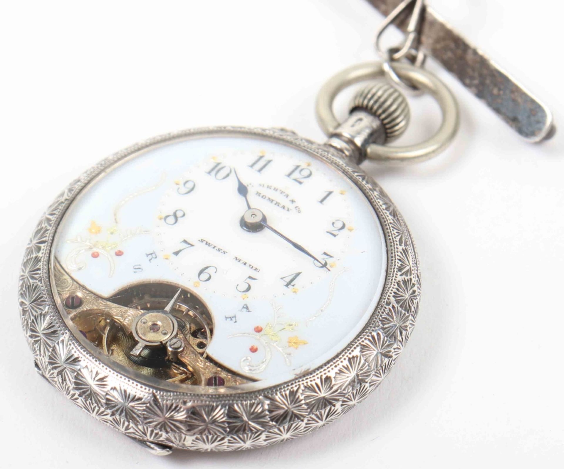 A silver (935) Hebdomas ladies pocket watch - Bild 8 aus 8