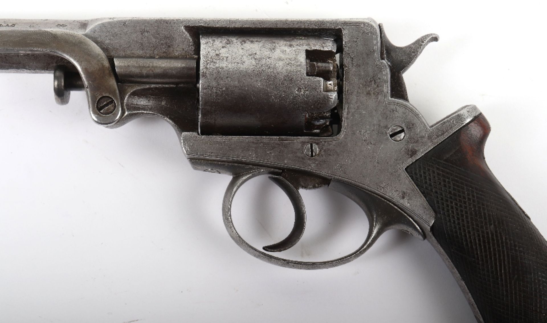 5 Shot 54-Bore Beaumont Adams Double Action Percussion Revolver with Connections to the Confederate - Image 7 of 8