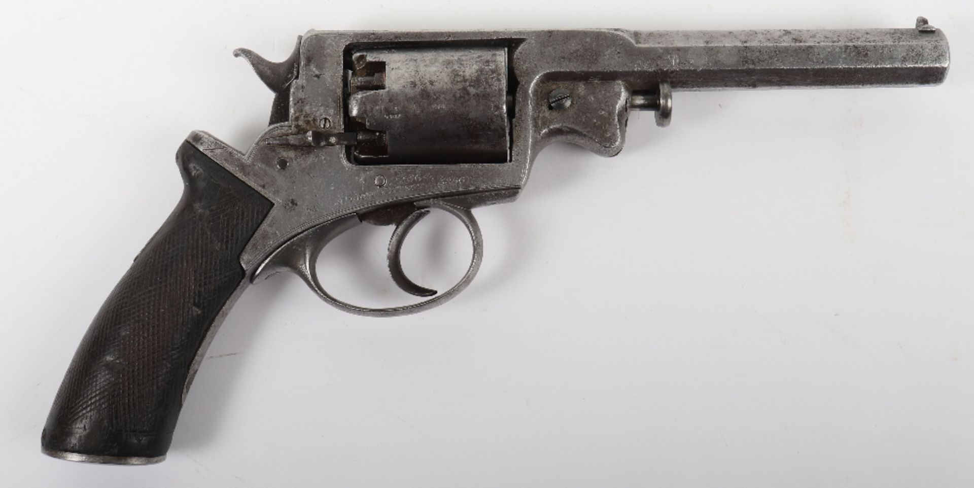 5 Shot 54-Bore Beaumont Adams Double Action Percussion Revolver with Connections to the Confederate