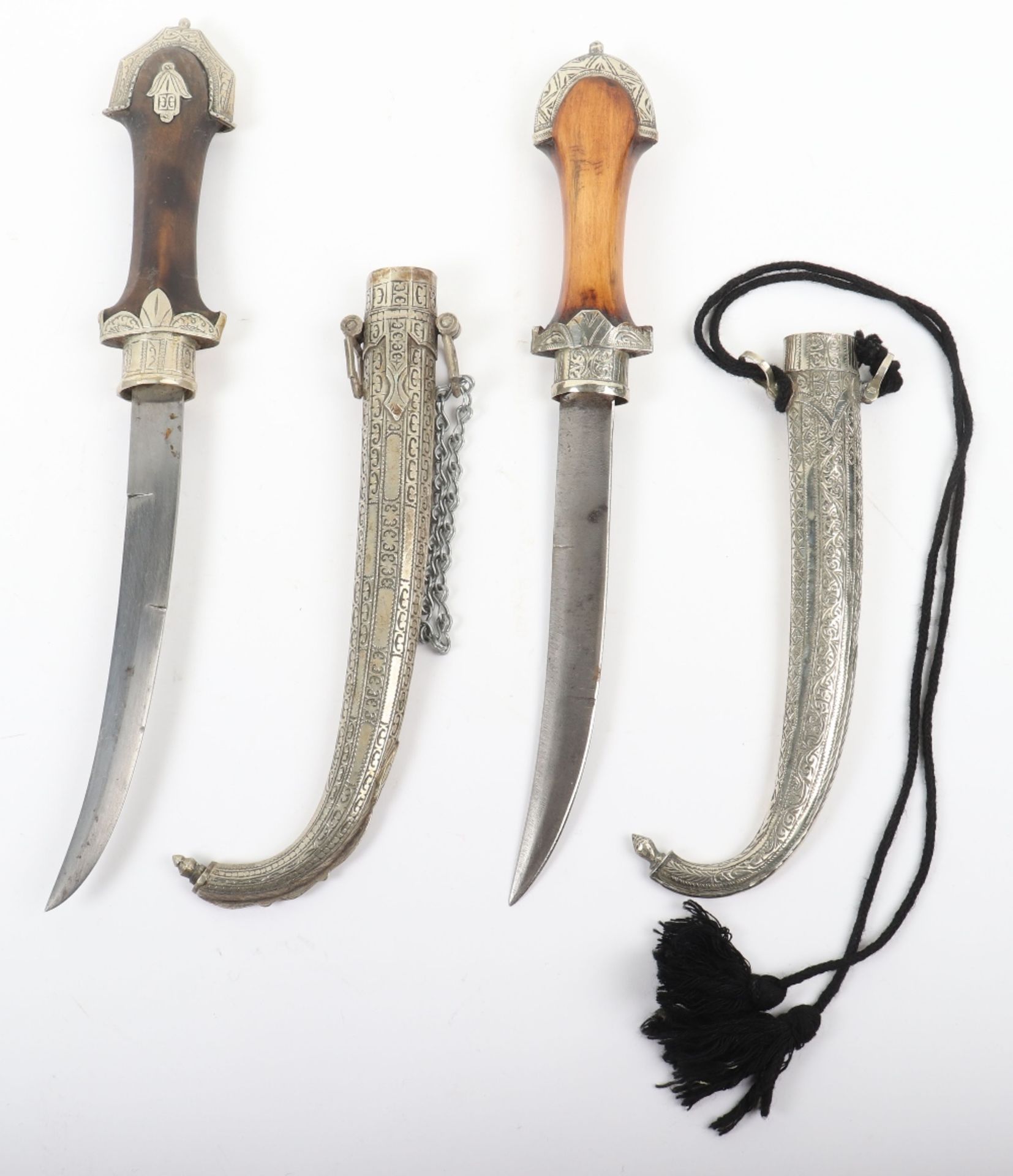 2x Decorative Daggers Jambya from Morocco