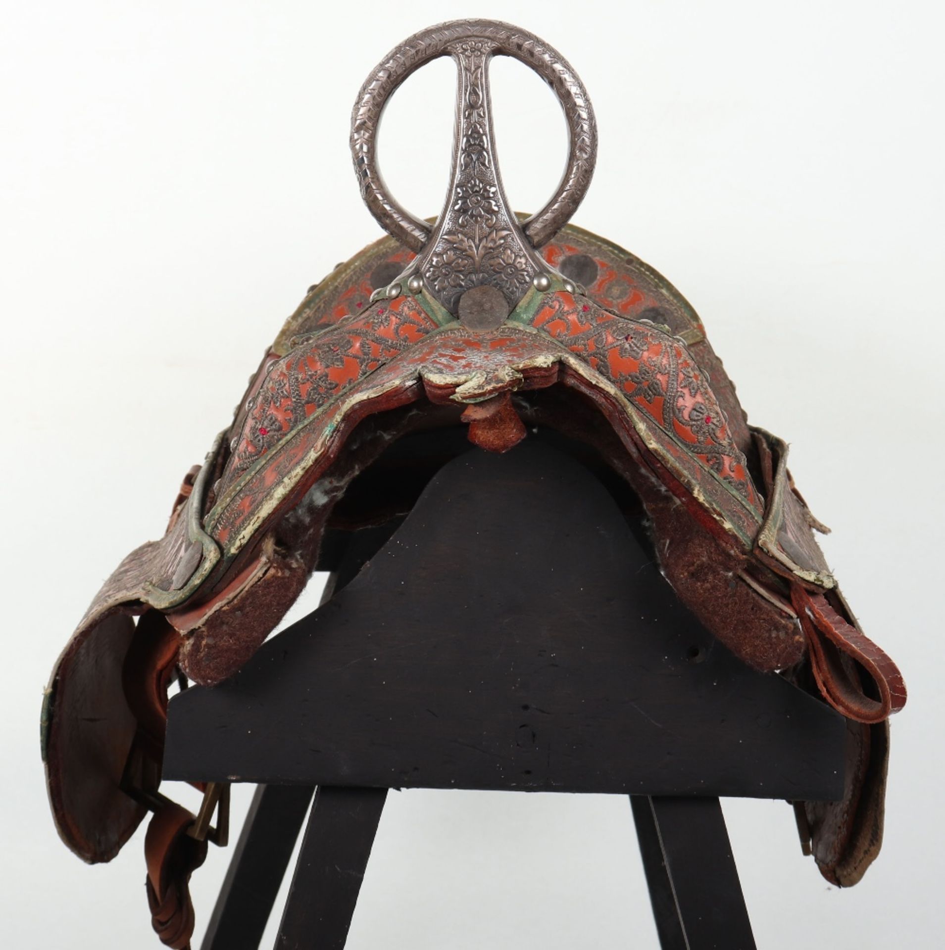 Fine and Scarce North Indian Saddle, Probably Late 19th or Early 20th Century - Image 11 of 12