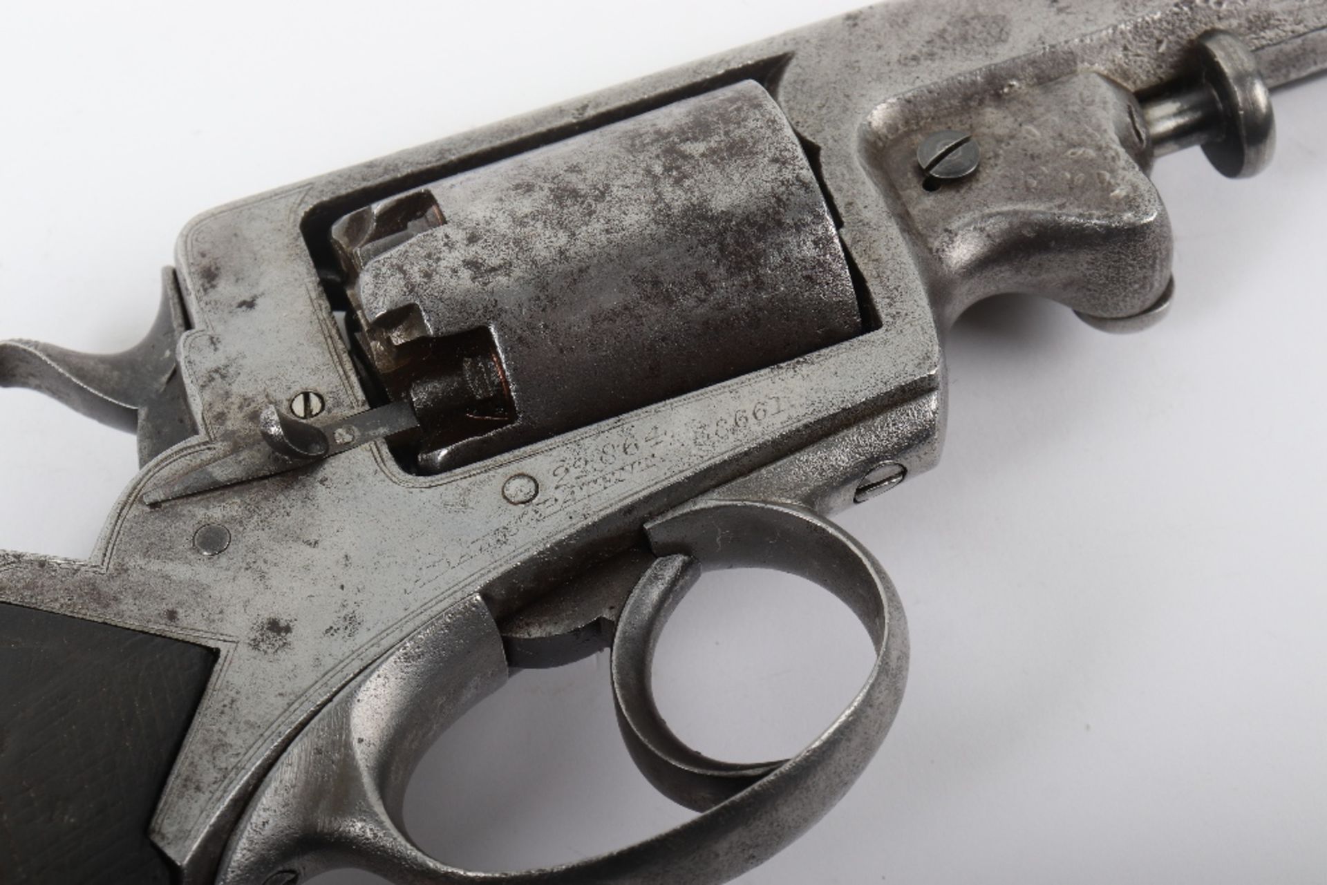 5 Shot 54-Bore Beaumont Adams Double Action Percussion Revolver with Connections to the Confederate - Image 3 of 8