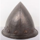 Good Heavy Italian Infantry Helmet Cabaset c.1580