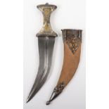 19th Century Indian Dagger Jambya, Probably Hyderabad