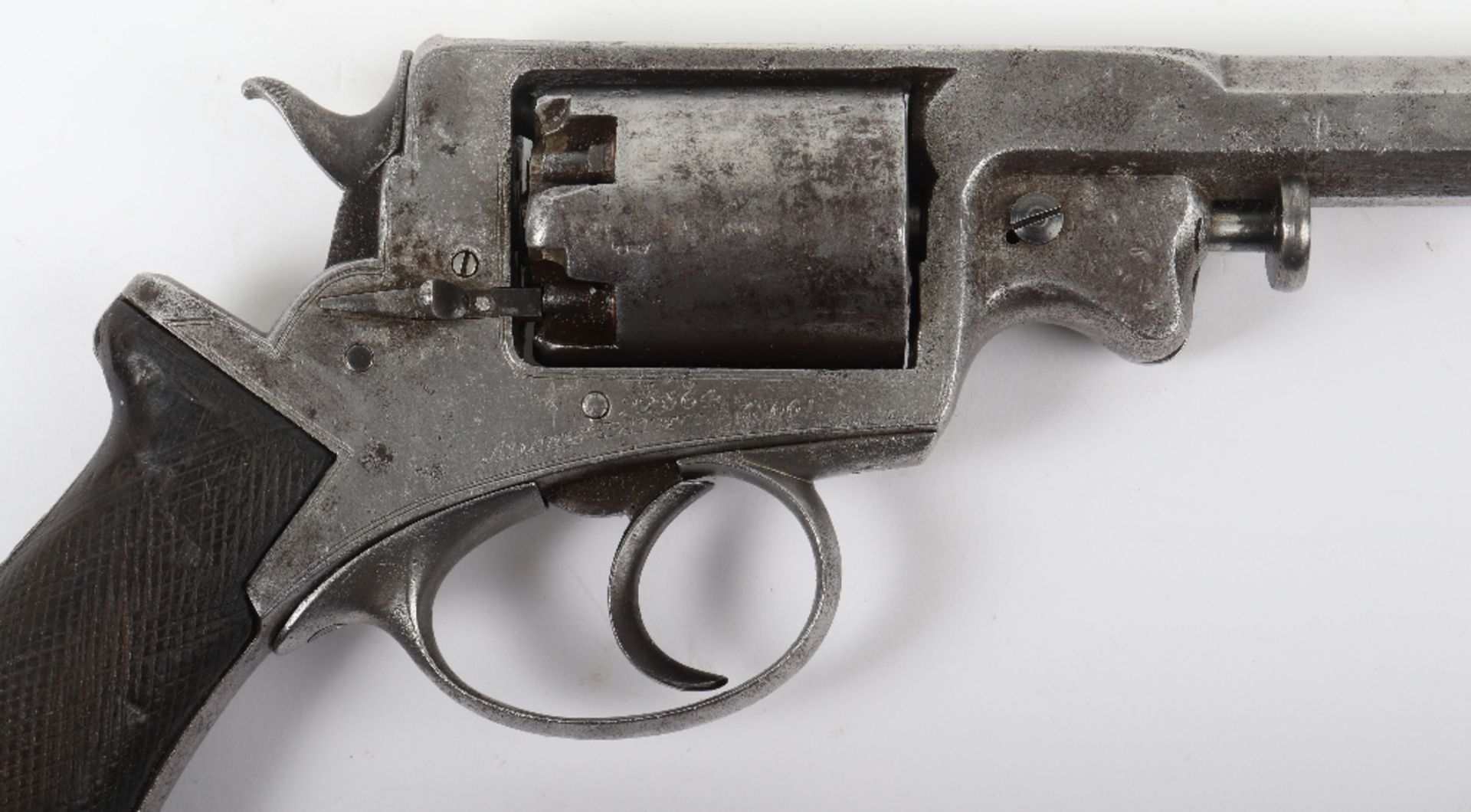 5 Shot 54-Bore Beaumont Adams Double Action Percussion Revolver with Connections to the Confederate - Image 2 of 8