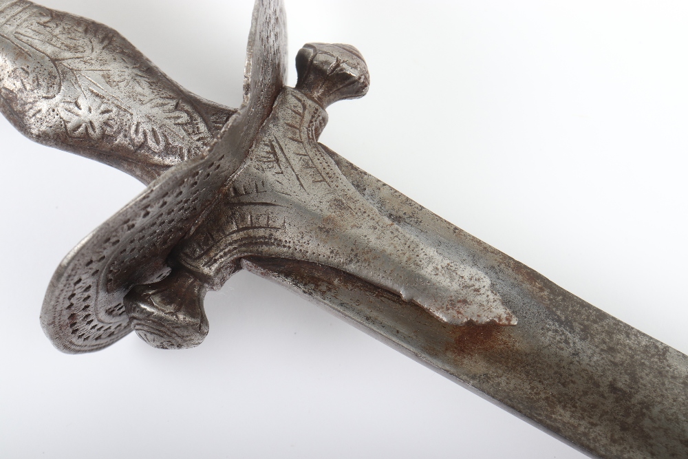 Mahrattan Semi-Basket Hilt Sword Khanda, Late 18th or Early 19th Century - Bild 6 aus 13