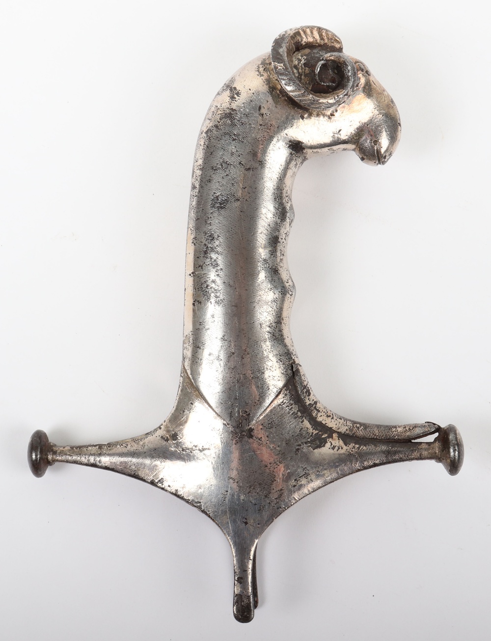 Large 18th or 19th Century Indian Iron Sword Hilt - Bild 2 aus 10