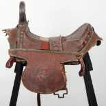 Fine and Scarce North Indian Saddle, Probably Late 19th or Early 20th Century