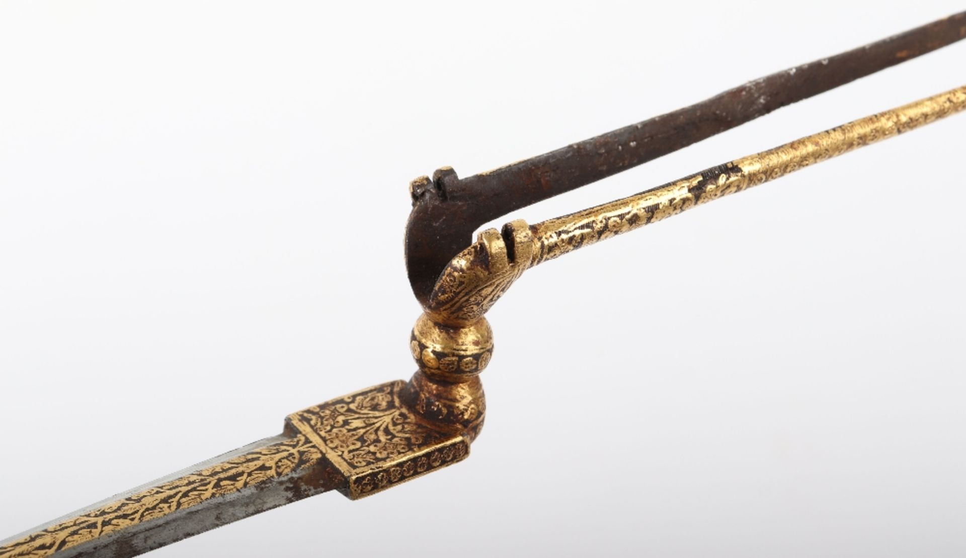 Rare Indian Bayonet Sangin Intended to be Bound to a Matchlock Gun Torador, 18th or 19th Century - Image 5 of 16