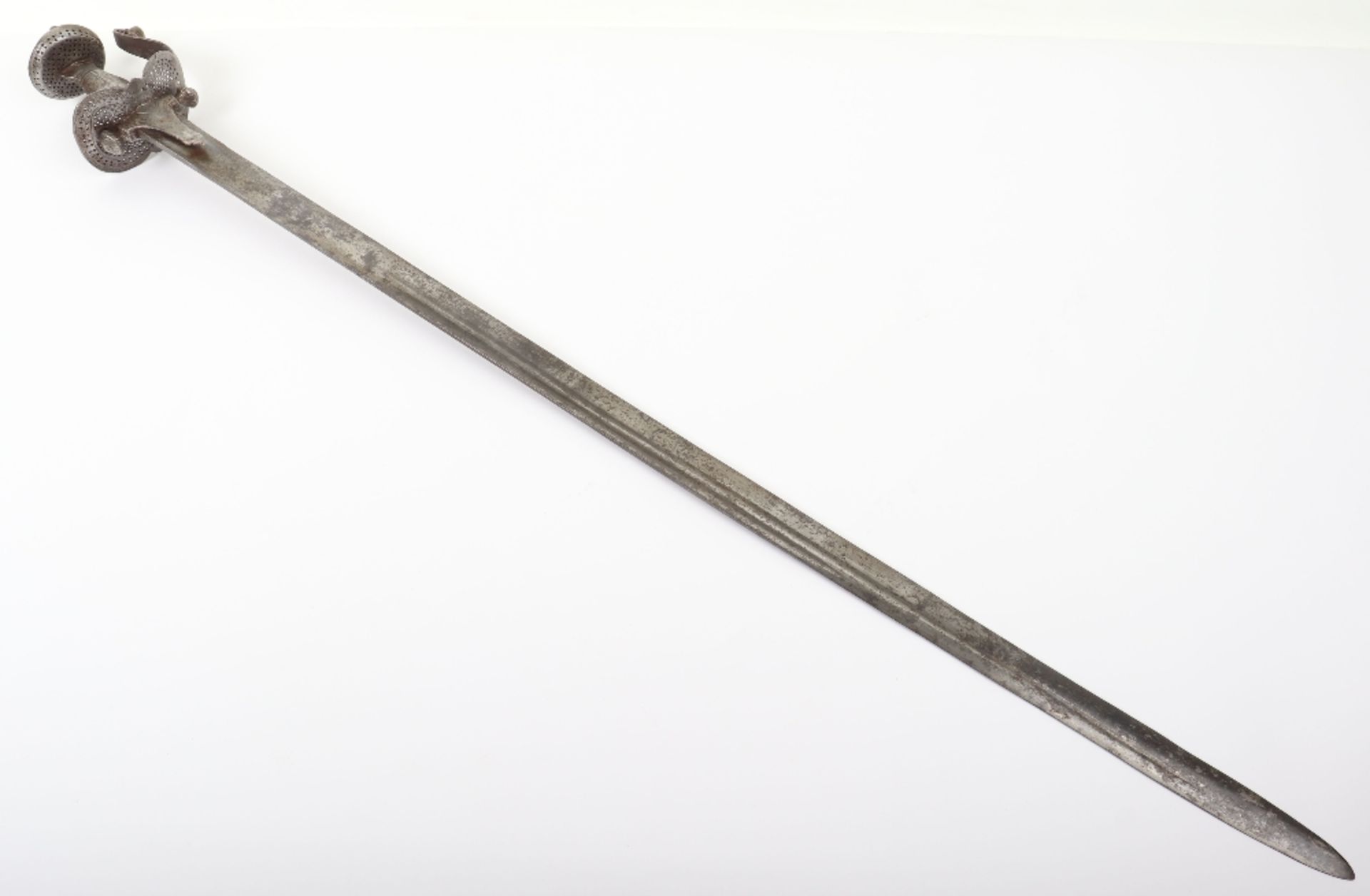 Mahrattan Semi-Basket Hilt Sword Khanda, Late 18th or Early 19th Century - Image 13 of 13