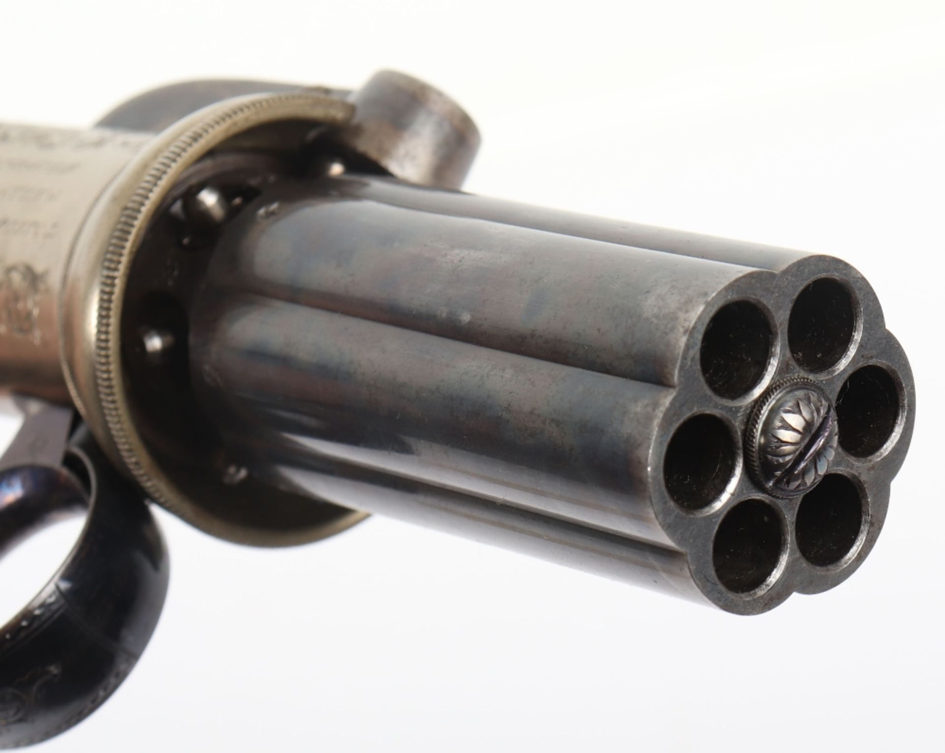 Good 6 Shot 172 Bore Self Cocking Percussion Pepperbox Revolver - Image 4 of 18