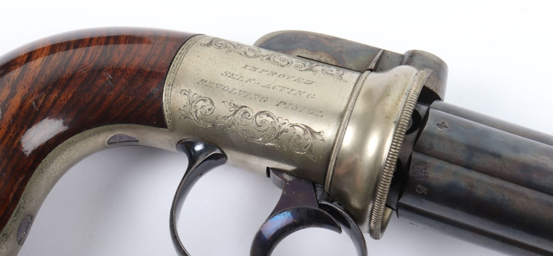 Good 6 Shot 172 Bore Self Cocking Percussion Pepperbox Revolver - Image 3 of 18