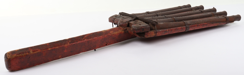Rare Indian 5 Barrelled Matchlock Rampart Gun of ‘Duck’s Foot’ Type - Bild 7 aus 14