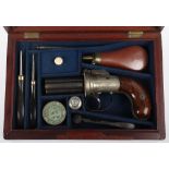 Good 6 Shot 172 Bore Self Cocking Percussion Pepperbox Revolver