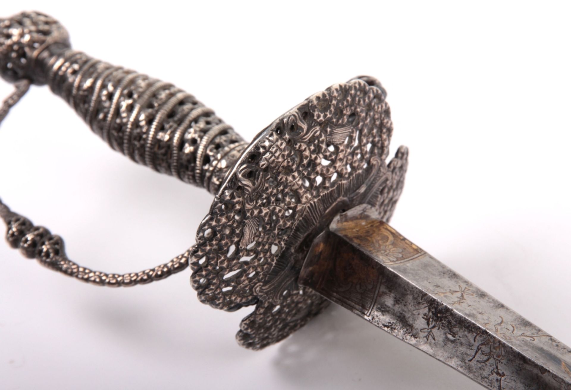 Fine and Unusual French Silver Hilt Small Sword with Removable Hilt - Image 8 of 25