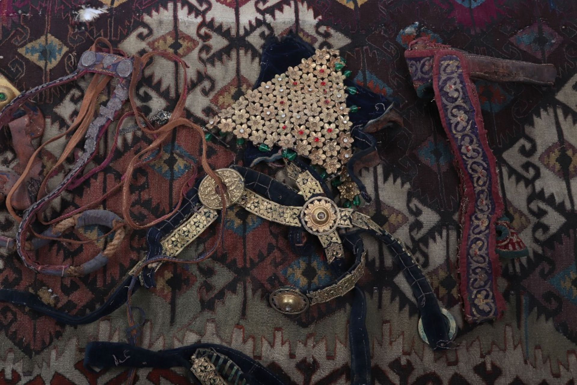 Suitcase Containing Assorted and Elaborate Indian Horse Trappings - Image 6 of 7