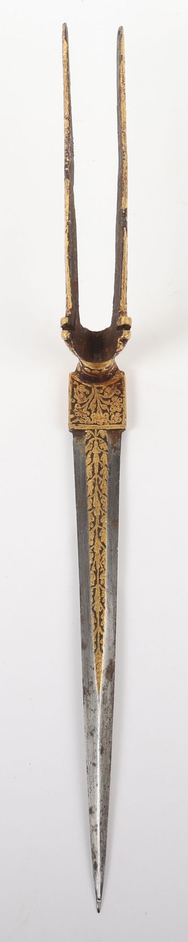 Rare Indian Bayonet Sangin Intended to be Bound to a Matchlock Gun Torador, 18th or 19th Century