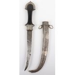 Hallmarked Silver Mounted Moroccan Dagger Jambya