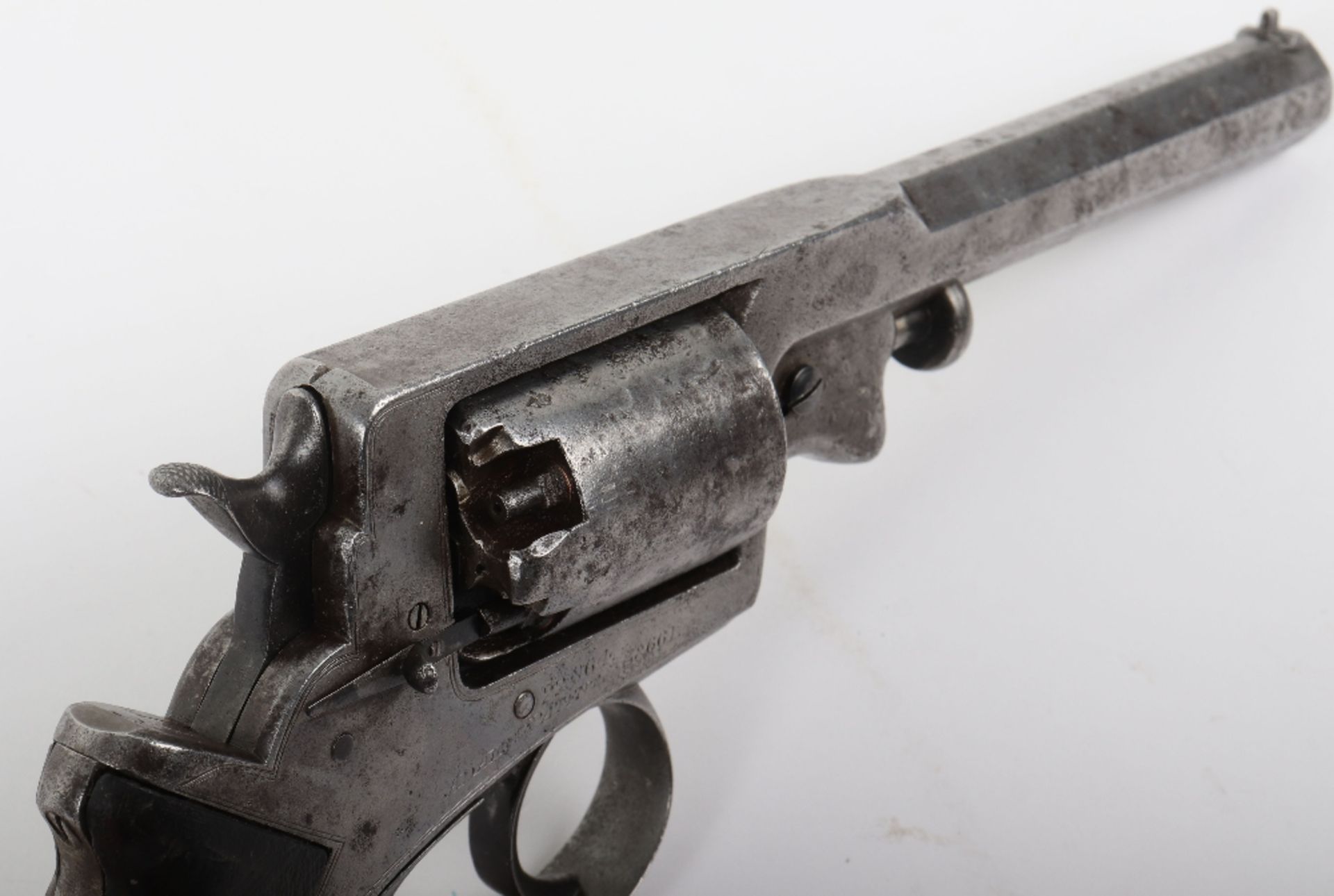 5 Shot 54-Bore Beaumont Adams Double Action Percussion Revolver with Connections to the Confederate - Image 5 of 8