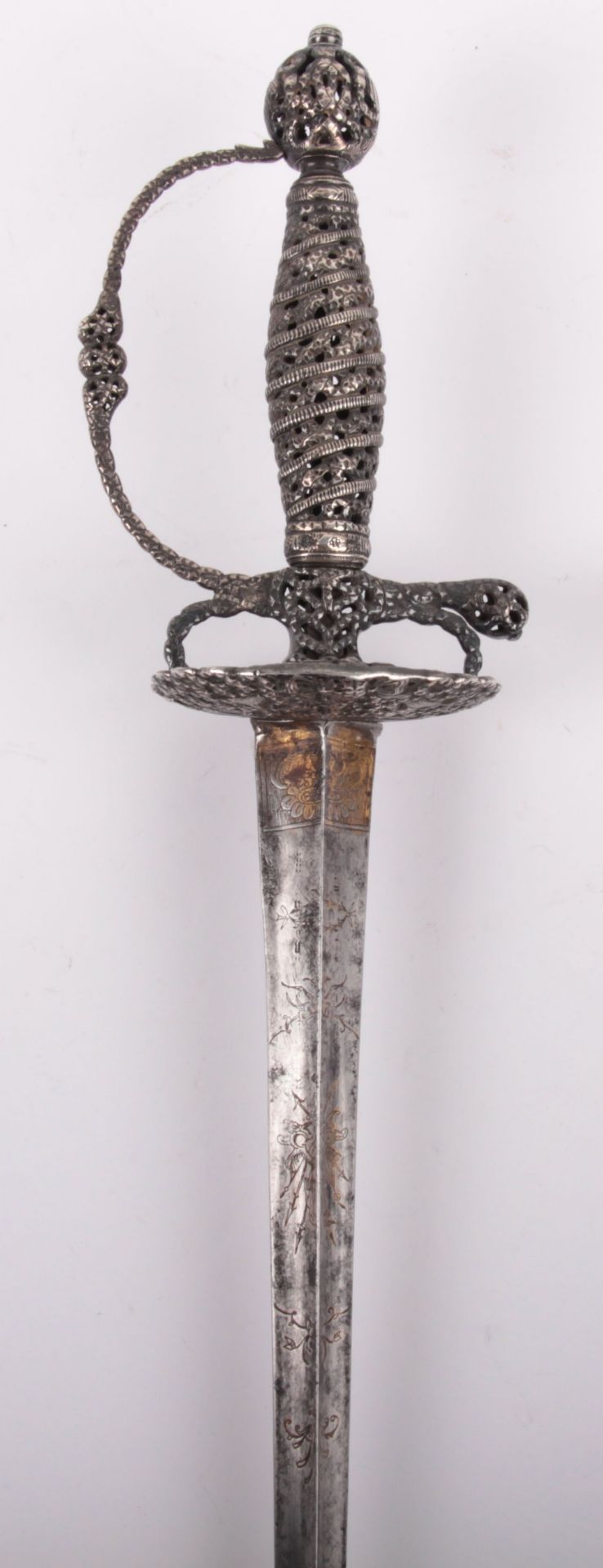 Fine and Unusual French Silver Hilt Small Sword with Removable Hilt