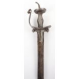 Mahrattan Semi-Basket Hilt Sword Khanda, Late 18th or Early 19th Century