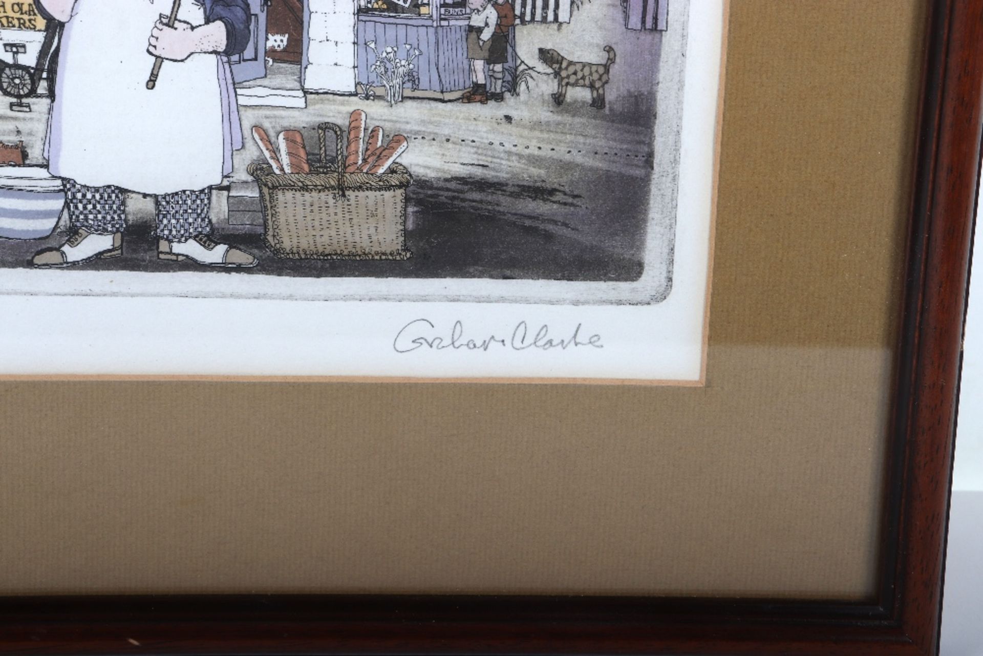 Graham Clarke, coloured etching “Alfred King” artists proof, signed - Image 4 of 5