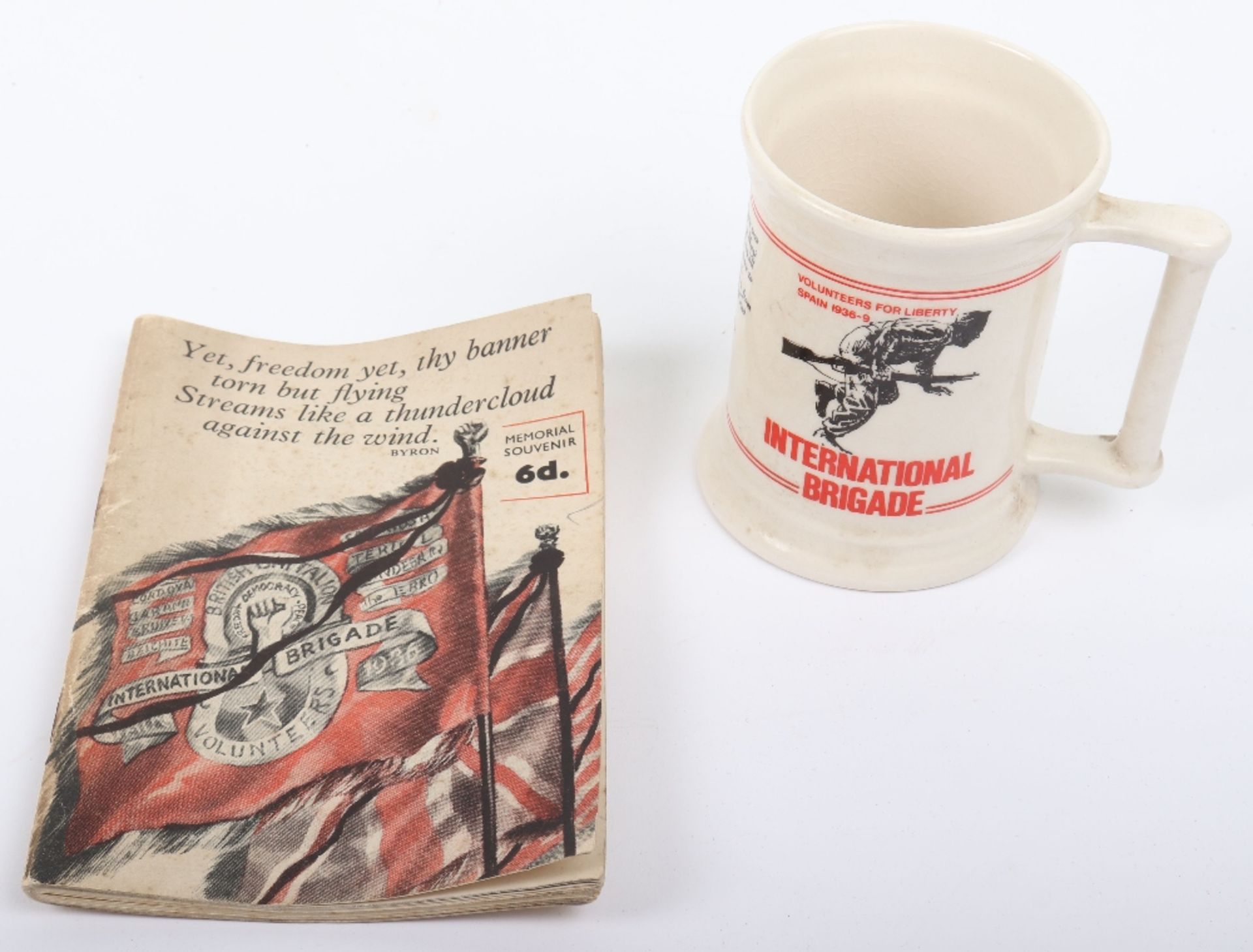 British International Brigade Souvenir Book and Memorial Mug