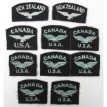 WW2 RAF Nationalities shoulder badges