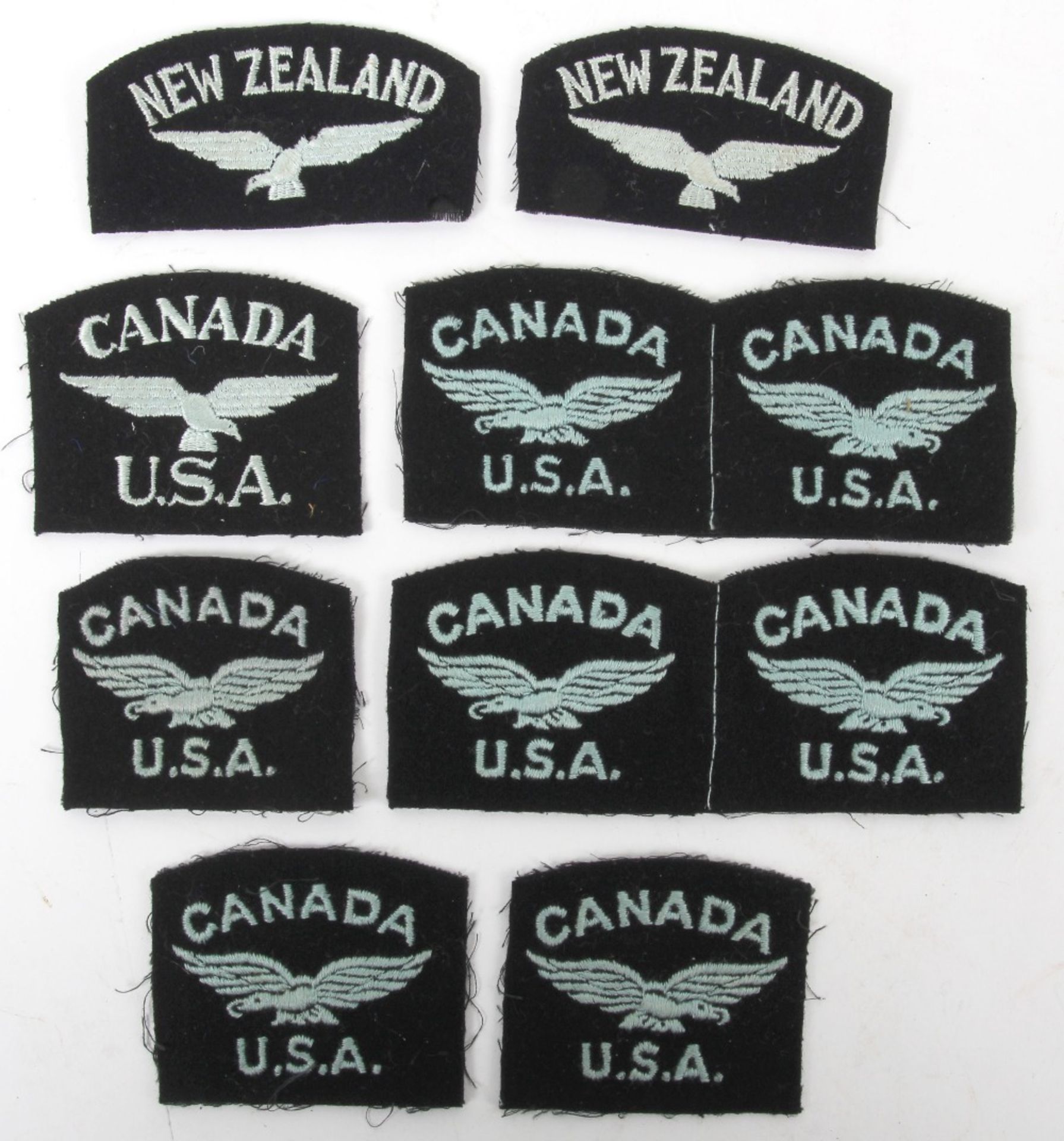 WW2 RAF Nationalities shoulder badges