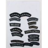 WW2 RAF Nationalities shoulder titles