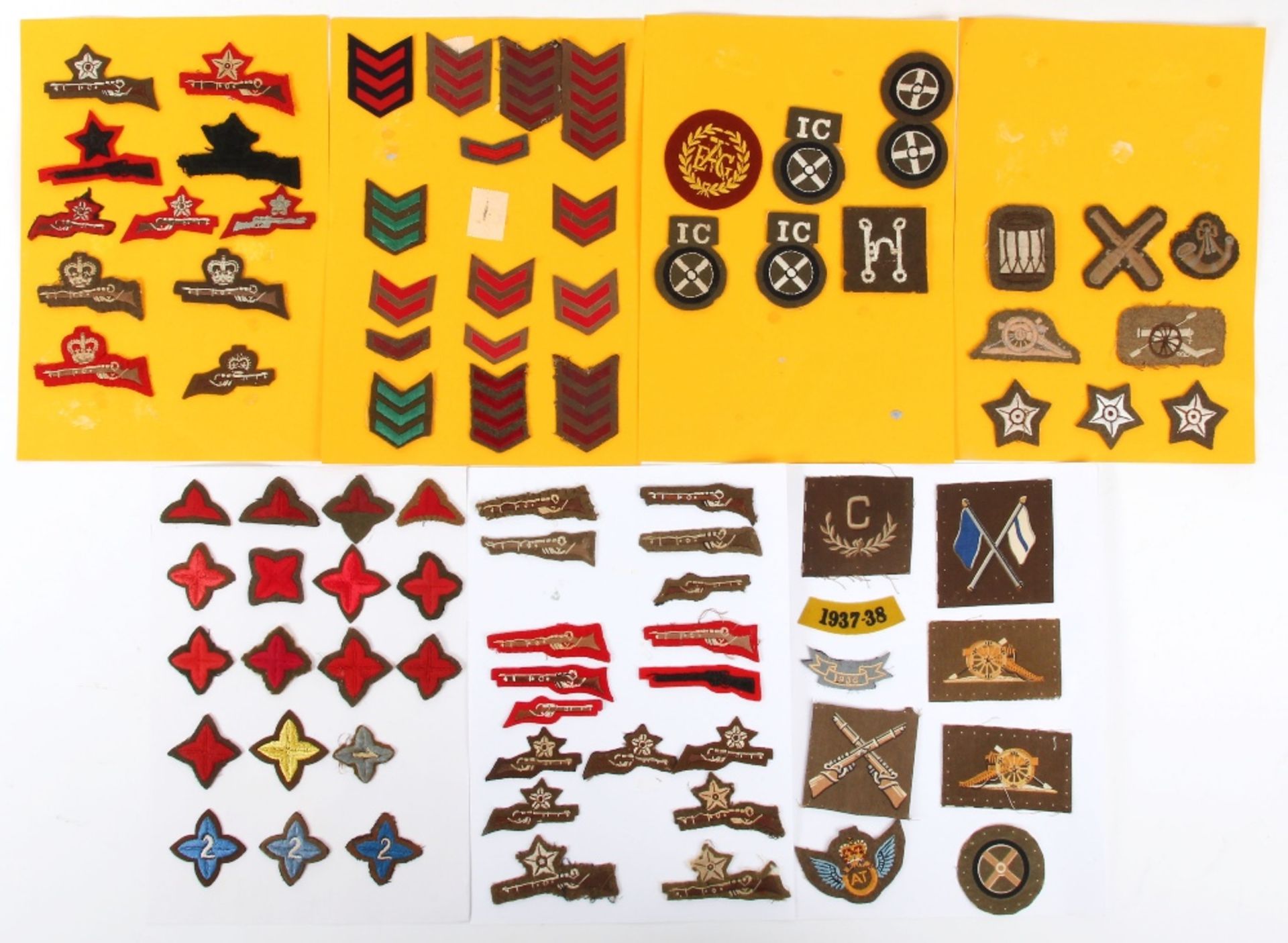 British Army cloth trade, rank and proficiency badges