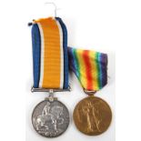 WW1 War and Victory medal pair