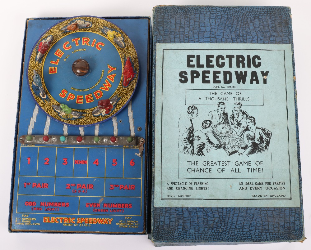 Boxed Pre-War B.G.L. Electric Speedway Game - Bild 2 aus 6