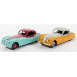 Two Unboxed Dinky Toys 157 Jaguar XK120