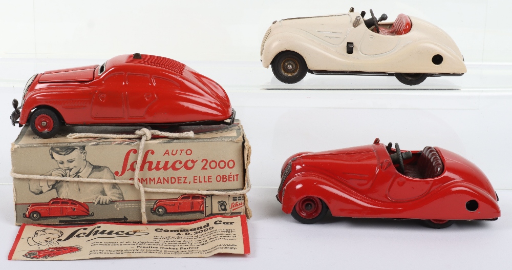 Three early Schuco Tinplate Toy Cars