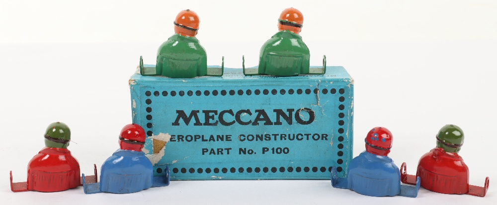 Meccano M232 Aeroplane Constructor Six Aeroplane Pilots in trade box - Bild 2 aus 4